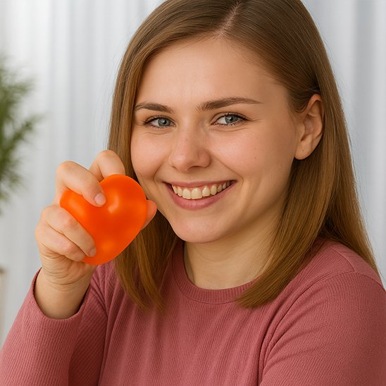 BALLE ANTI STRESS ENFANT-ORANGE