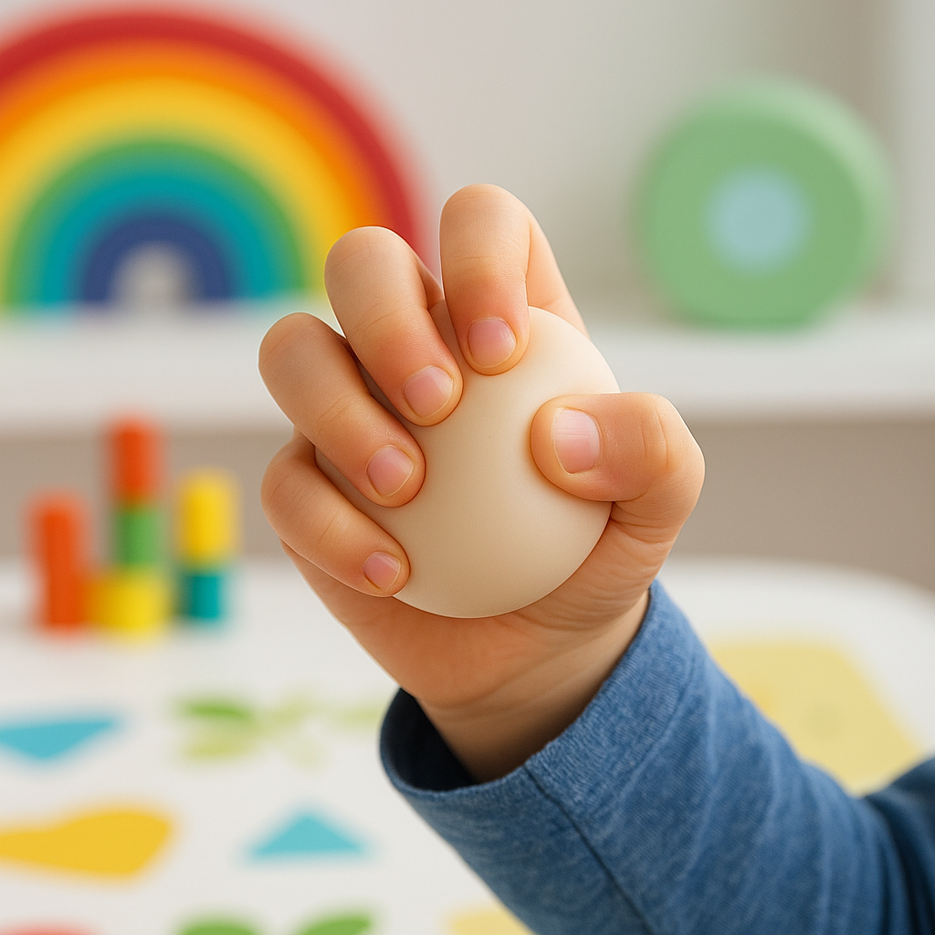 BALLE ANTI STRESS ENFANT BLANC