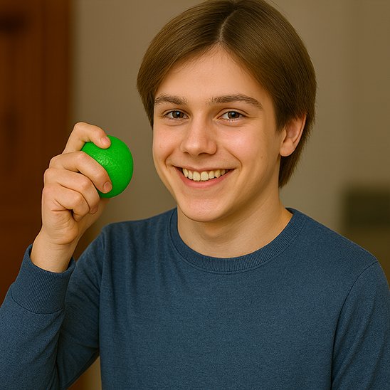 BALLE ANTI STRESS ENFANT-verte