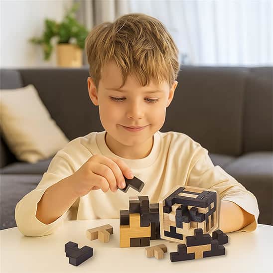 Casse Tete En Bois Cube 54T