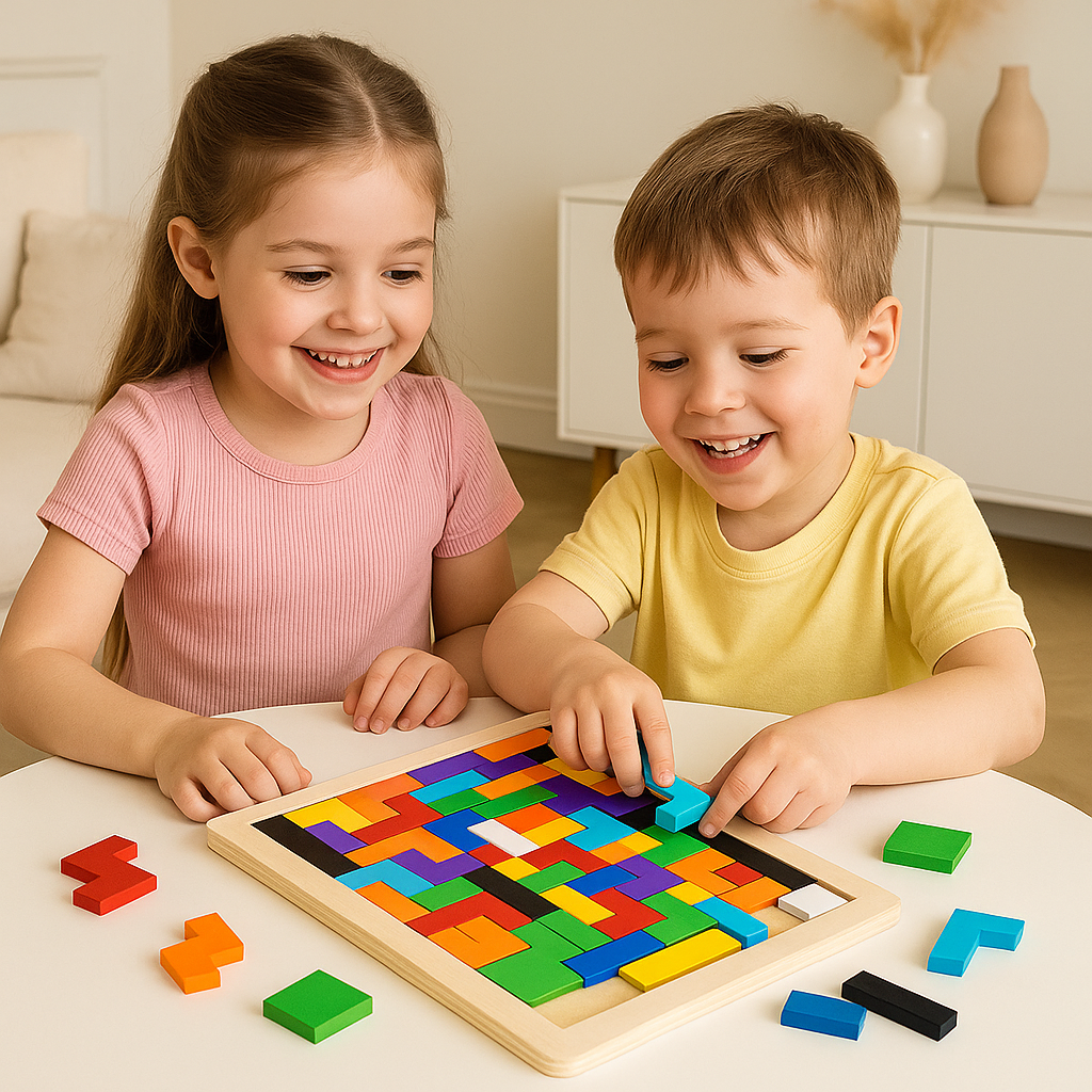 Casse Tete En Bois Tangram Rectangulaire