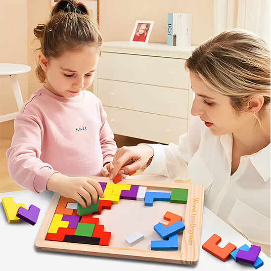 Casse Tete En Bois Tangram Rectangulaire
