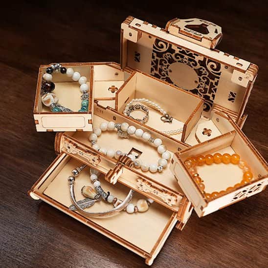 Puzzle 3D Bois Boite A Bijoux