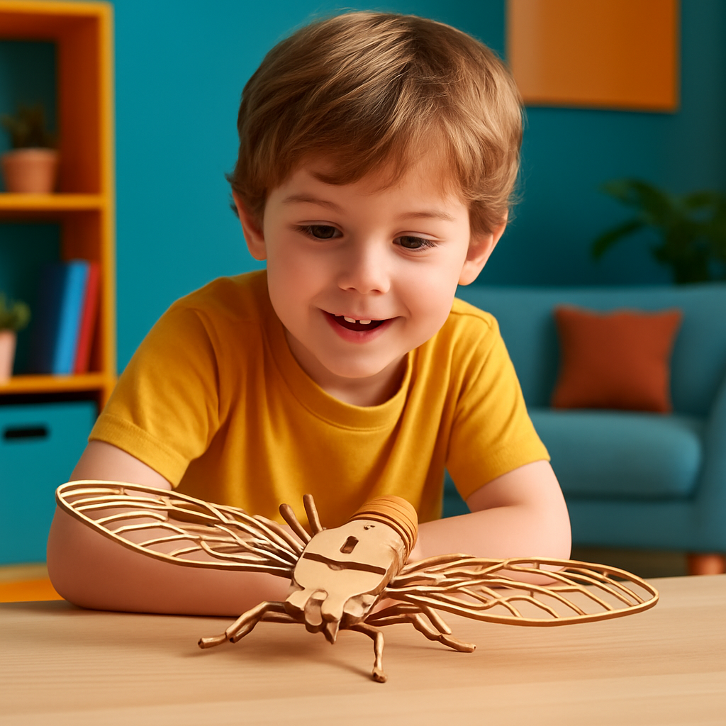 Puzzle 3D En Bois Insectes