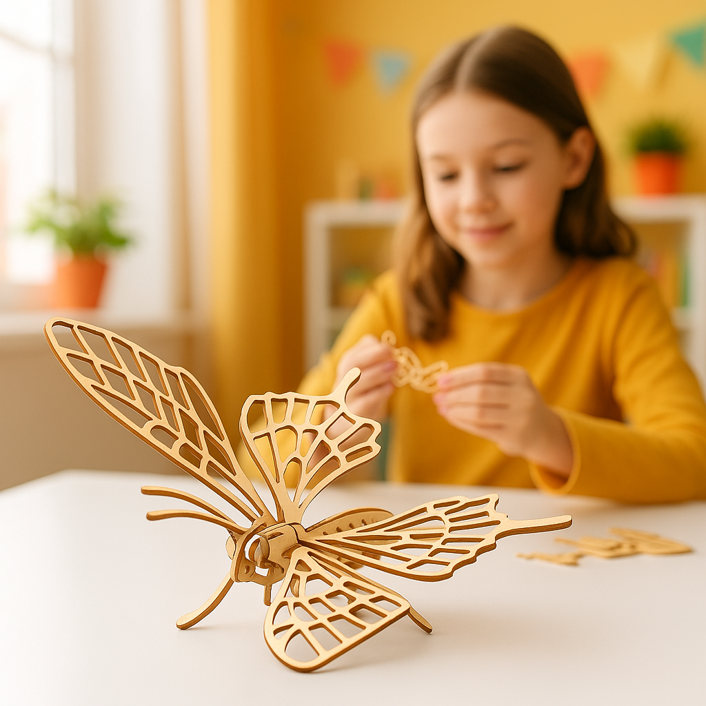 Puzzle 3D En Bois Insectes