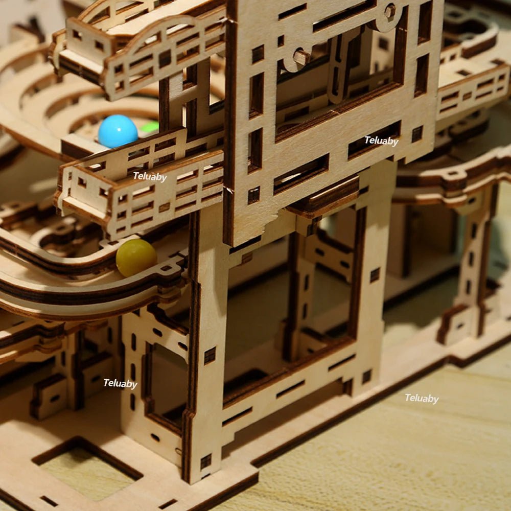 PUZZLE 3D BOIS-CIRCUIT A BILLES