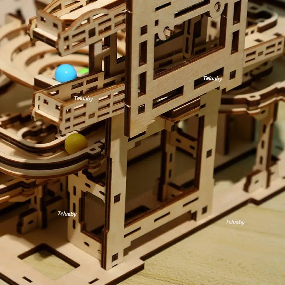 Puzzle Bois 3D Circuit A Billes