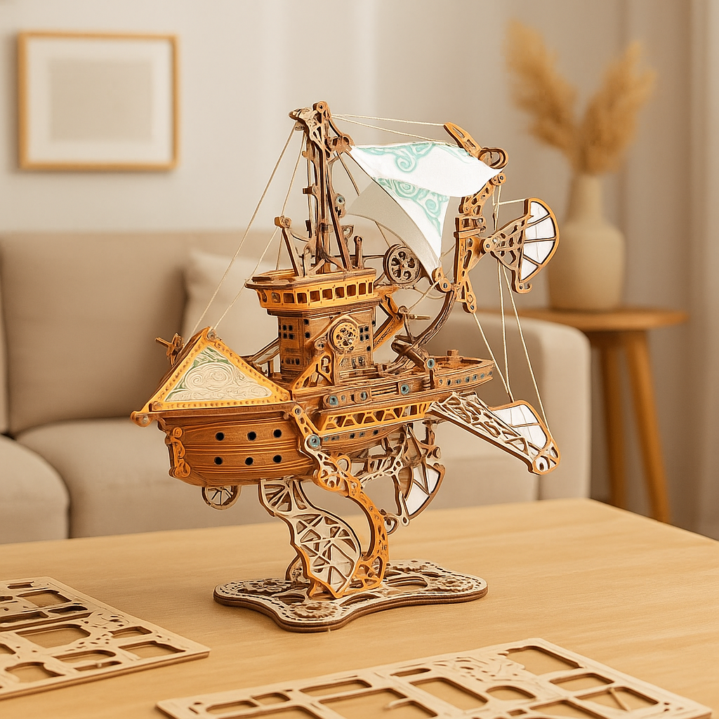Puzzle 3D Bois Vaisseau Steampunk Victorien 1