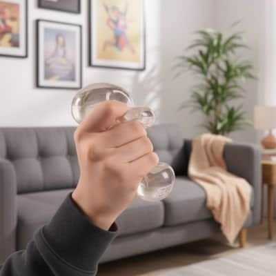 balle anti stress transparente sensorielle