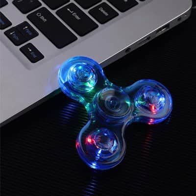 Hand spinner plastique transparent