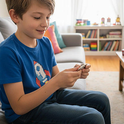 Jouet Anti‑Stress METAL| Push & Spin EDC