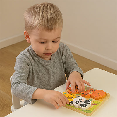 puzzle bois 3D -bébé forme et couleur