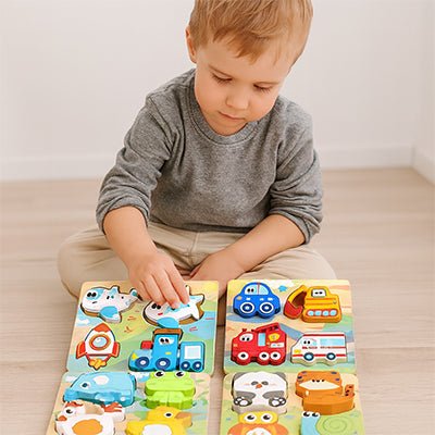 puzzle 3D BOIS-encastrement Montessori bois