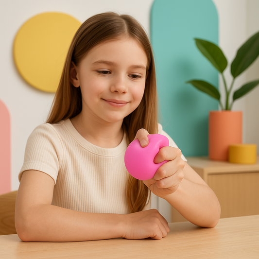 BALLE ANTI STRESS ENFANT ROSE