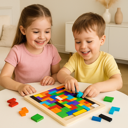 Casse Tete En Bois Tangram Rectangulaire