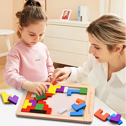 Casse Tete En Bois Tangram Rectangulaire