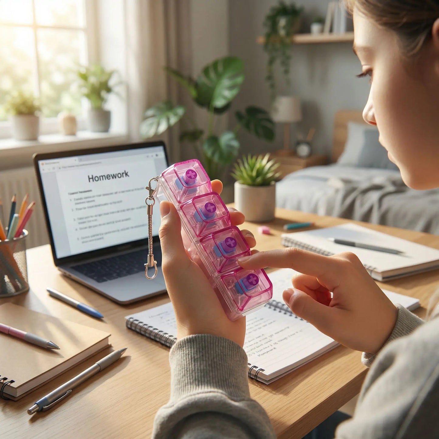 Fidget clavier rose - fidget toys anti stress
