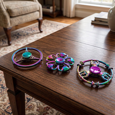 Hand spinner en METAL irisé pour enfants 