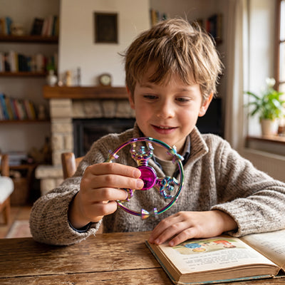 Hand spinner en METAL irisé pour enfants musculation