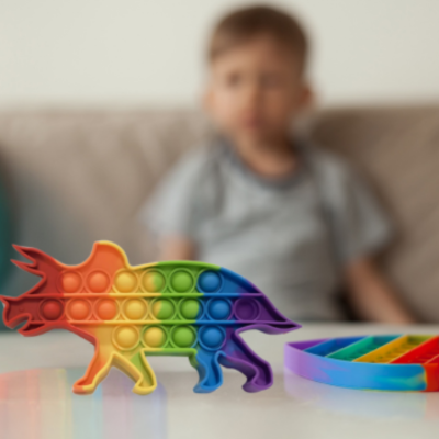 POP IT|-DINOSAURE -RAINBOW