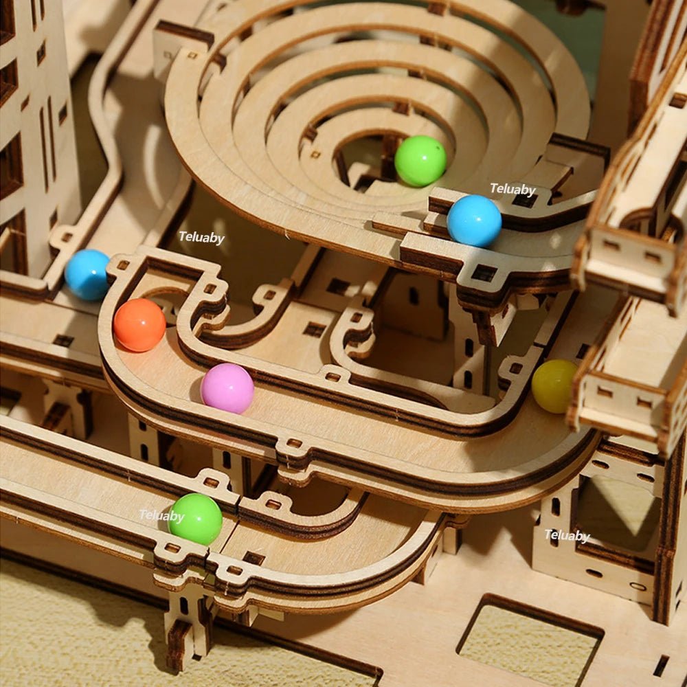 PUZZLE 3D BOIS-CIRCUIT A BILLES