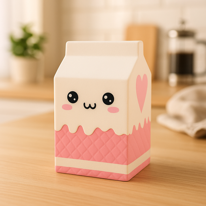 SQUISHY-SQUISHIES - anti stress-brique de lait blanc rose