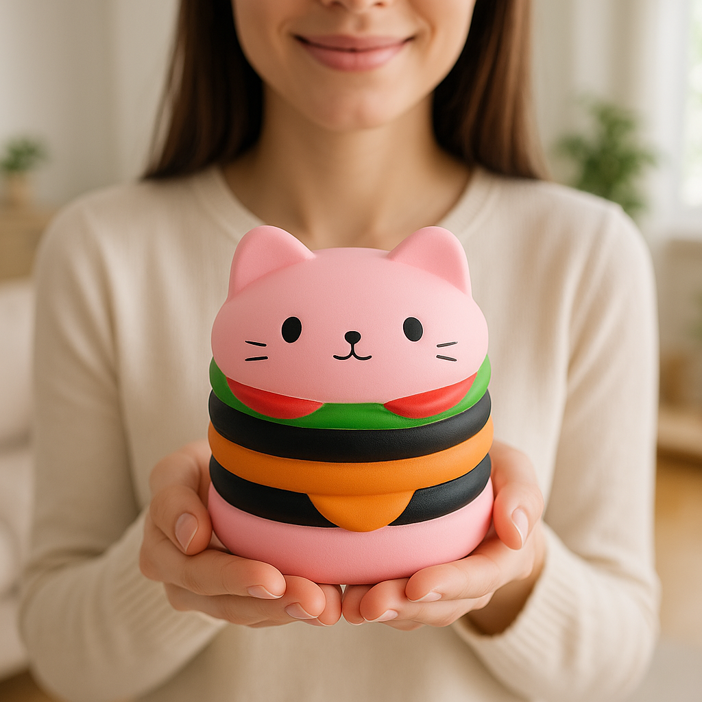 Squishy  burger kawaii  rose