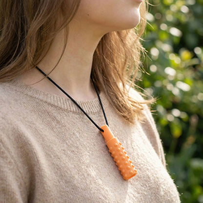 collier à mâcher -fidget à mâcher orange
