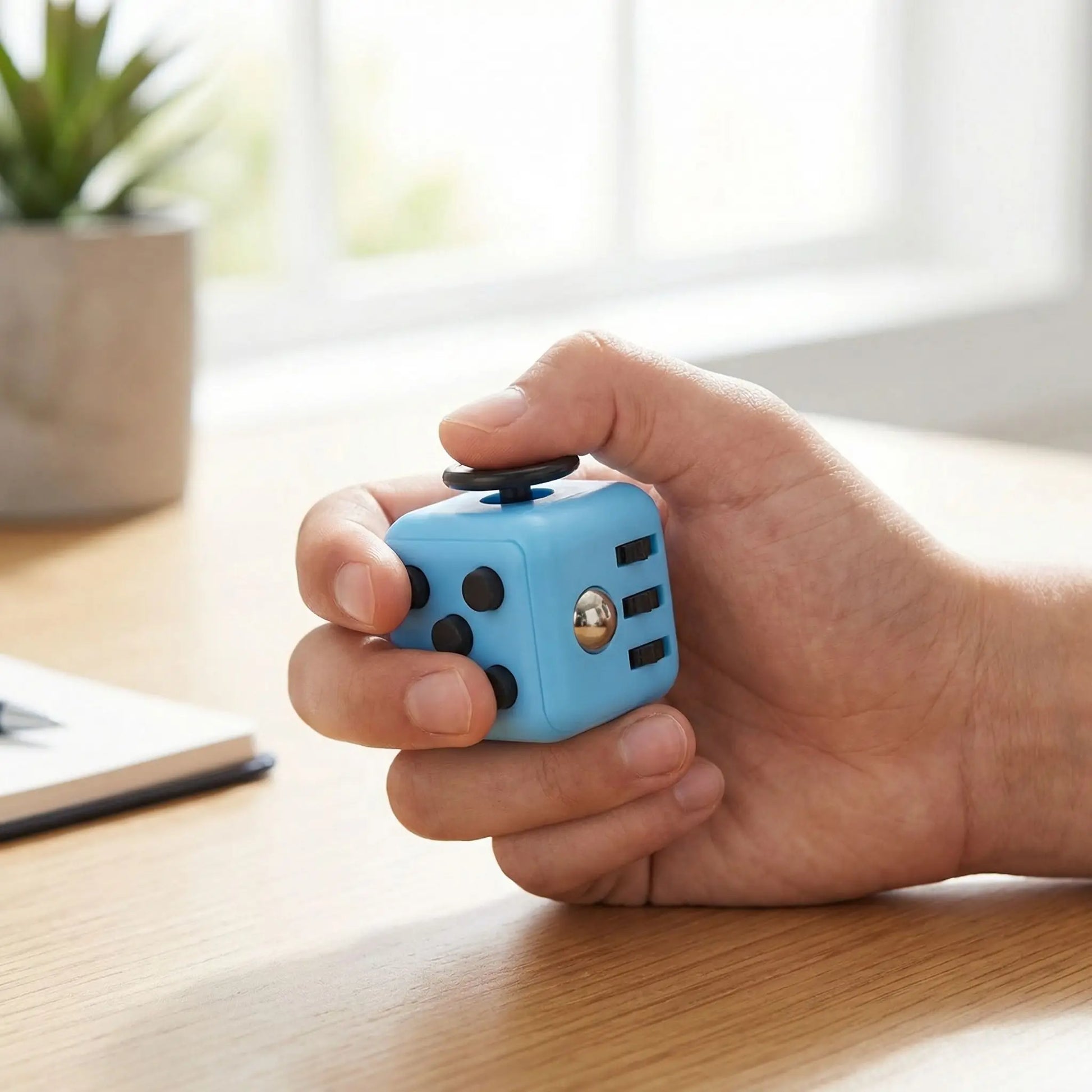 cube anti stress bleu- jouet anti stress