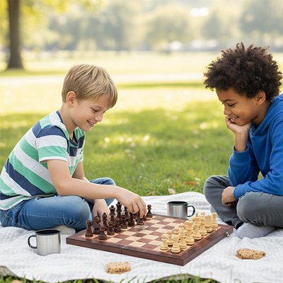 echiquier en bois pour debutants et joueurs confirmés