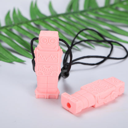 collier à mordiller silicone rose 