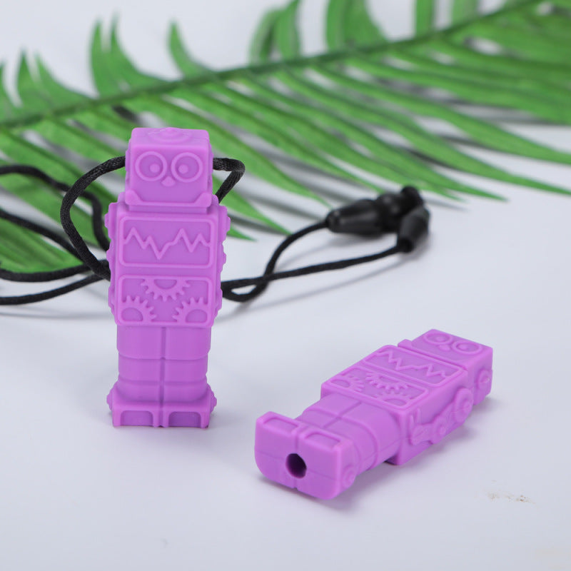 fidget à macher silicone robot violet concentration