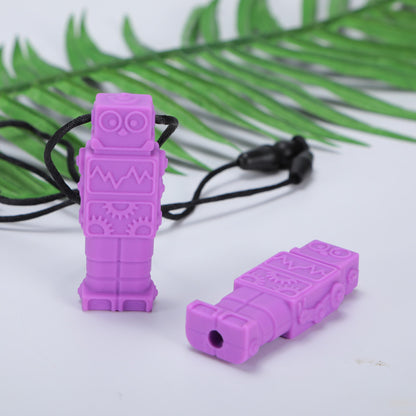 fidget à macher silicone robot violet concentration