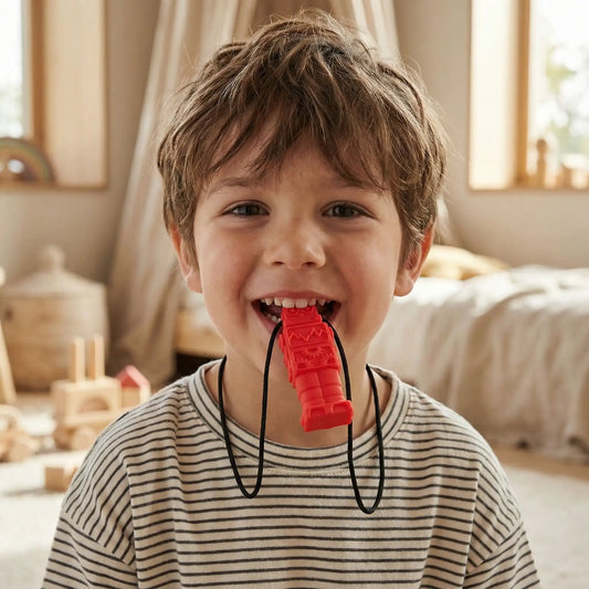 fidget à macher rouge régulation sensorielle 