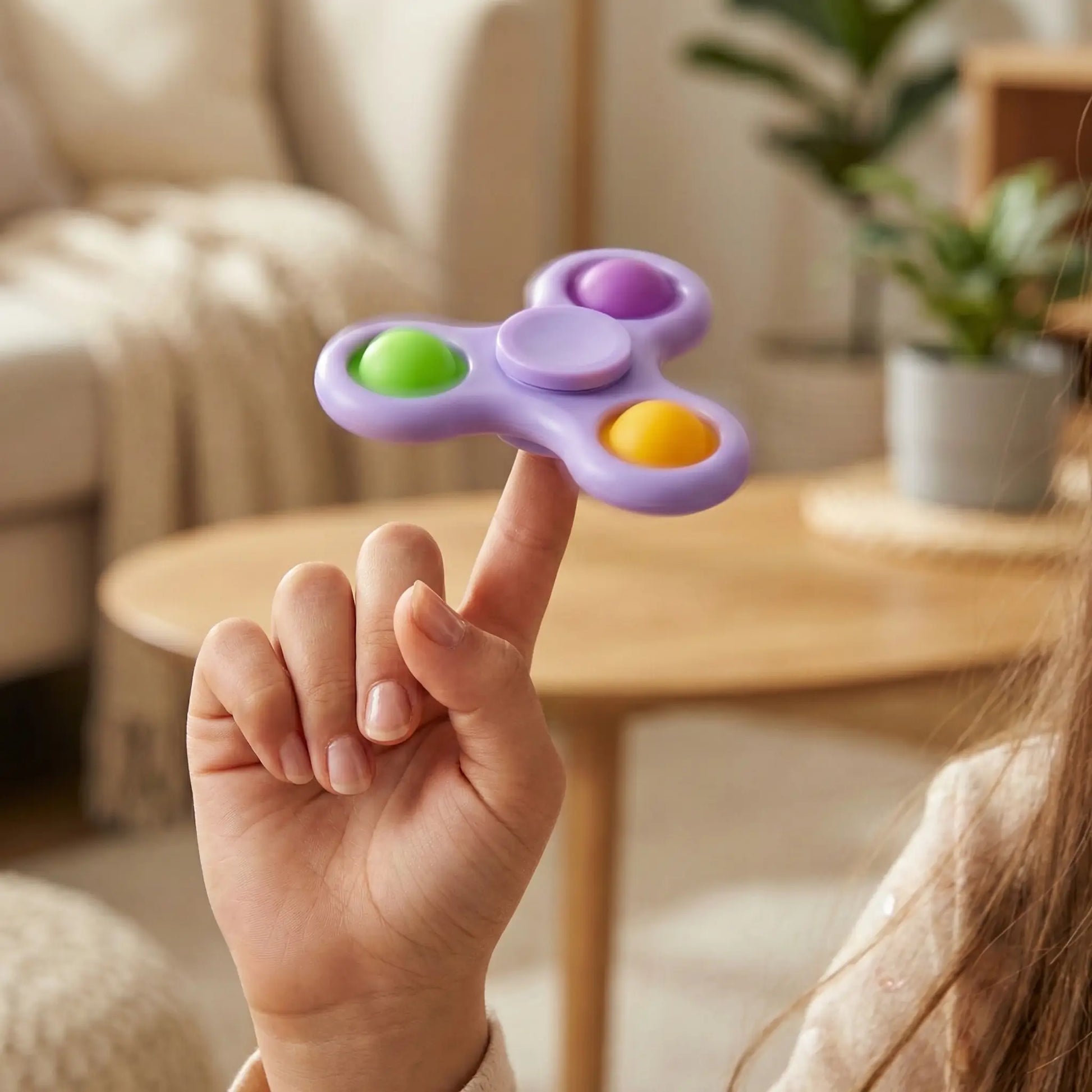 hand spinner pop it 3 branches jouet anti-stress enfant 5-12 ans