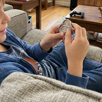 Jouet Anti‑Stress METAL| Push & Spin EDC