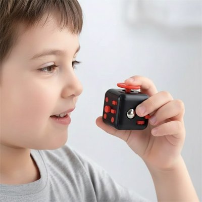 Jouet anti stress - fidget cube noir