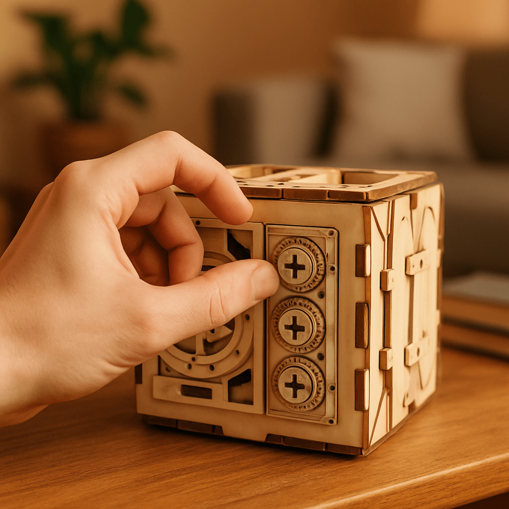 Puzzle bois 3D décoratif avec mécanisme